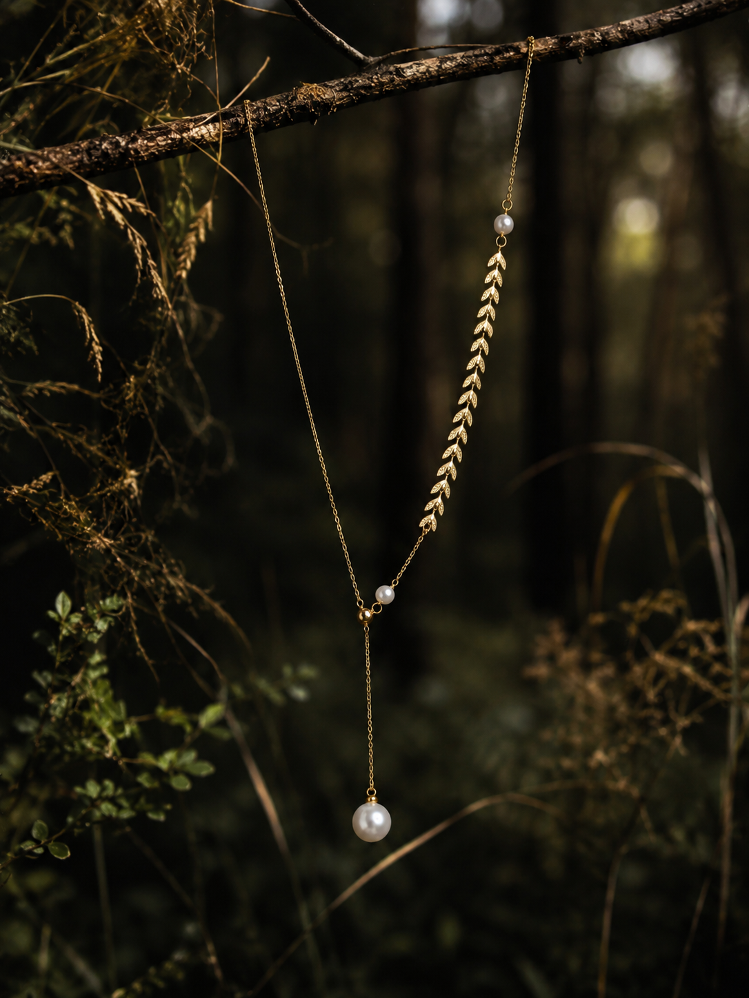 The Wheat Vine Necklace — Pearl | Riora Store