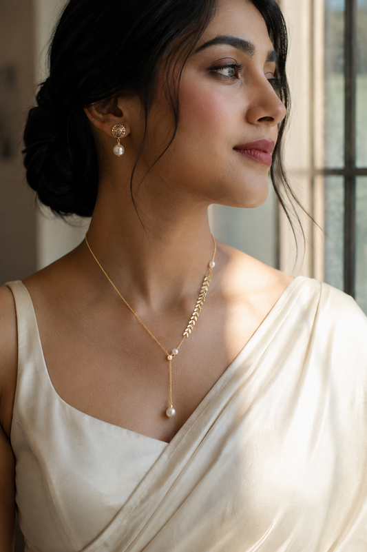 The Wheat Vine Necklace — Pearl | Riora Store