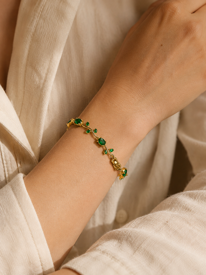 The Tulip Bracelet — Emerald Green | Riora Store